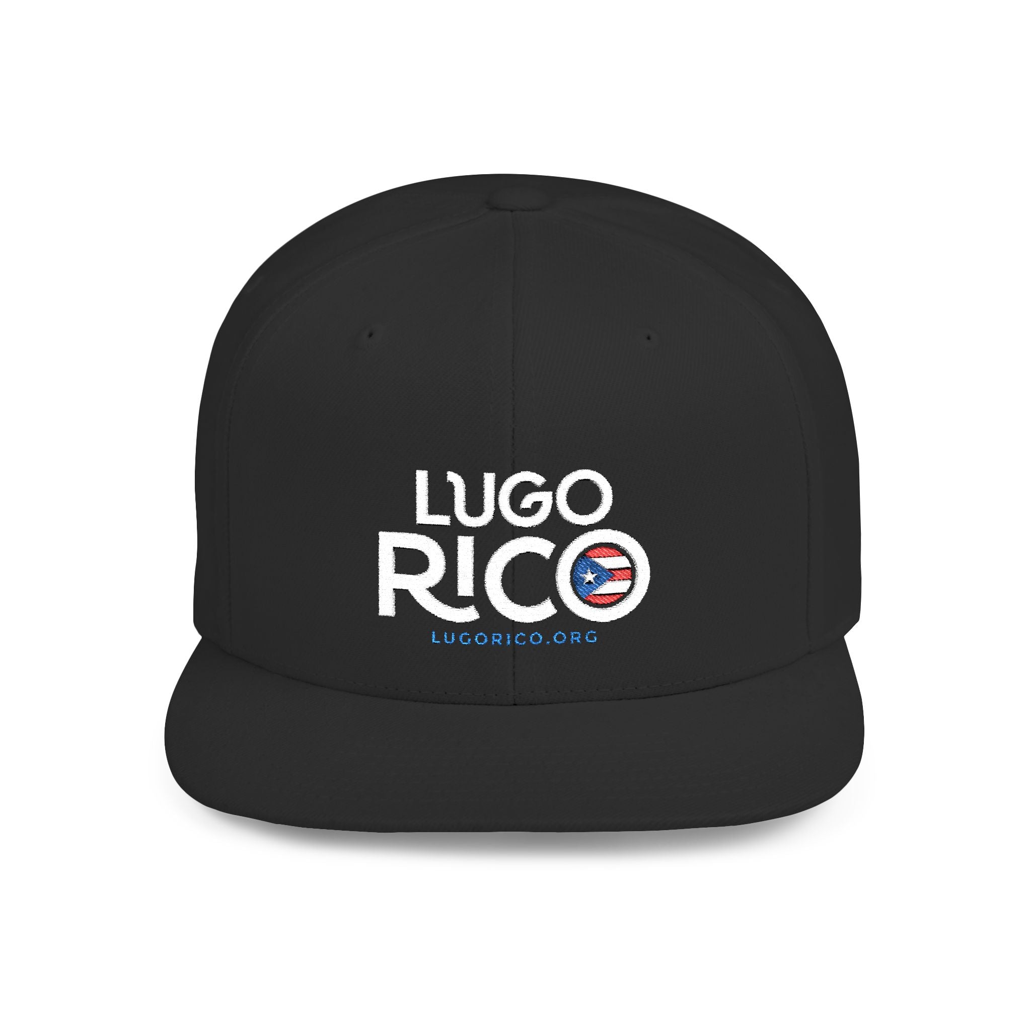 Lugo Rico (stacked logo) Flat Bill Snapback Cap